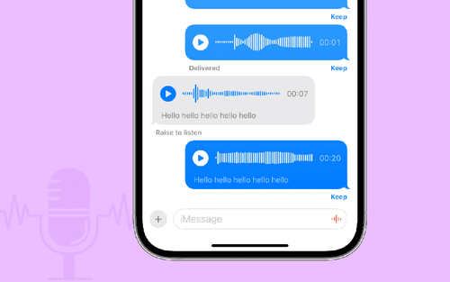 راهنمای ارسال پیام صوتی (Voice) به کمک آیفون