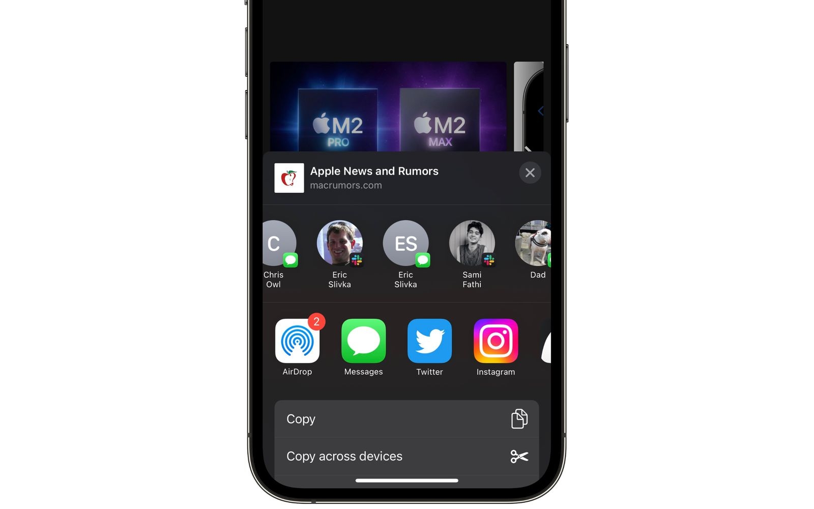 چگونه مخاطبین ناخواسته را از صفحه اشتراک‌گذاری در iOS پاک کنیم؟