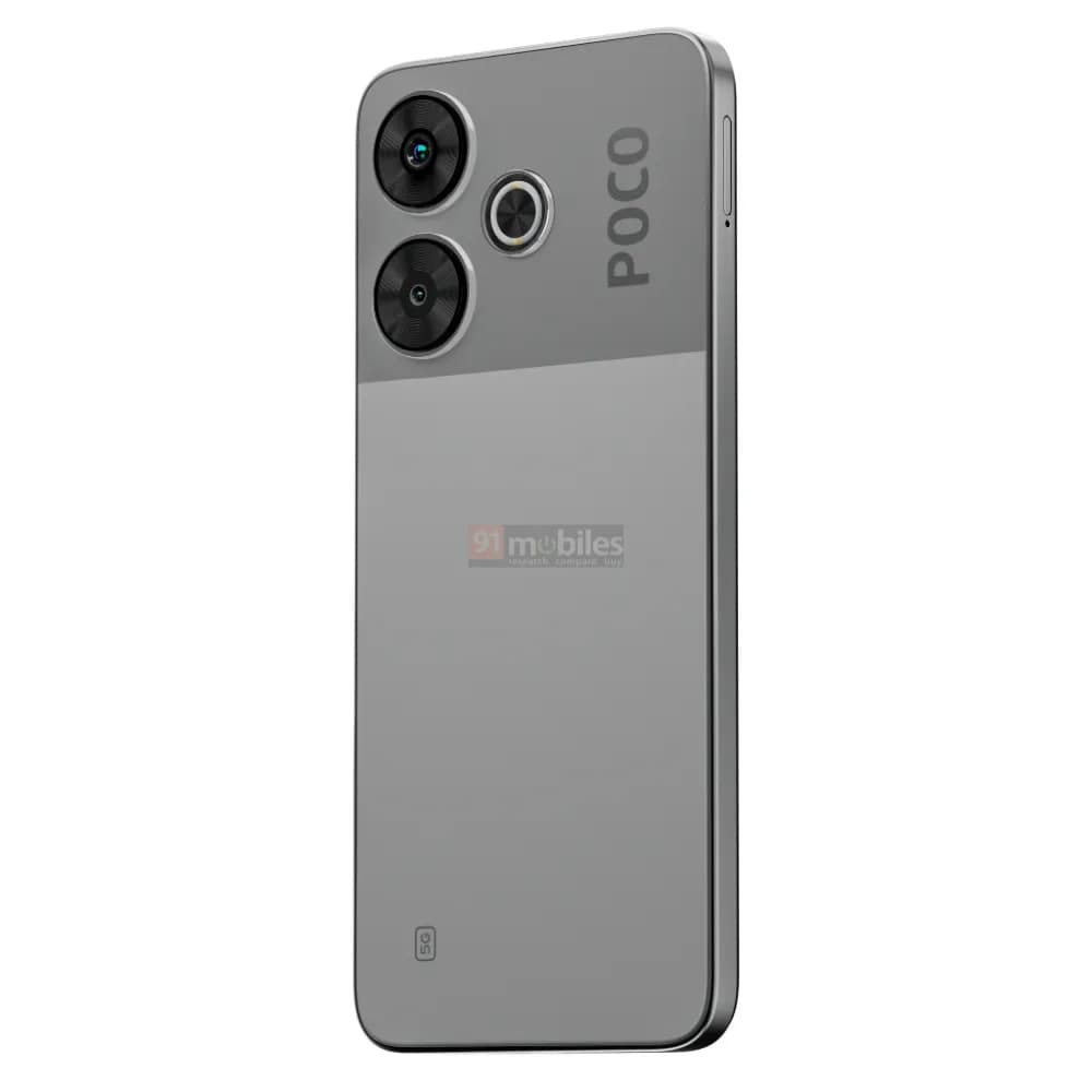 رندر فاش‌شده گوشی POCO M6 Plus 5G
