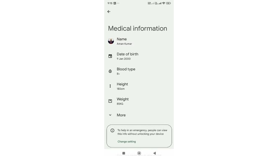 android Emergency Features