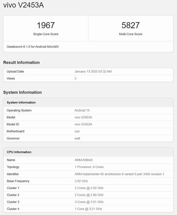 بنچمارک گیک بنچ اسنپدراگون 8s الیت