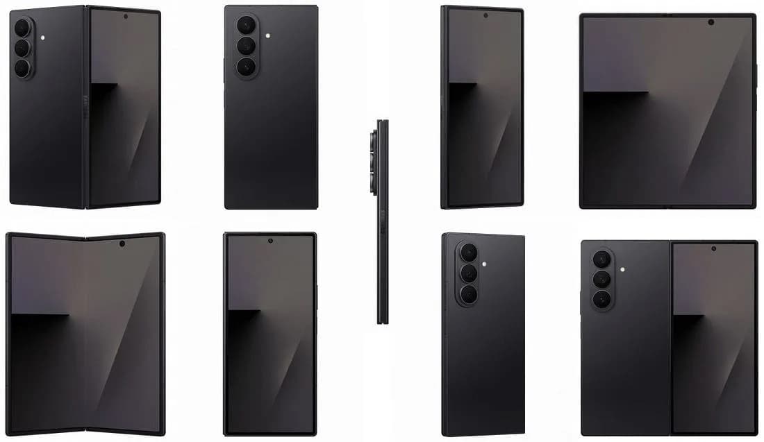 رندرهای گلکسی زد فولد ۷ سامسونگ