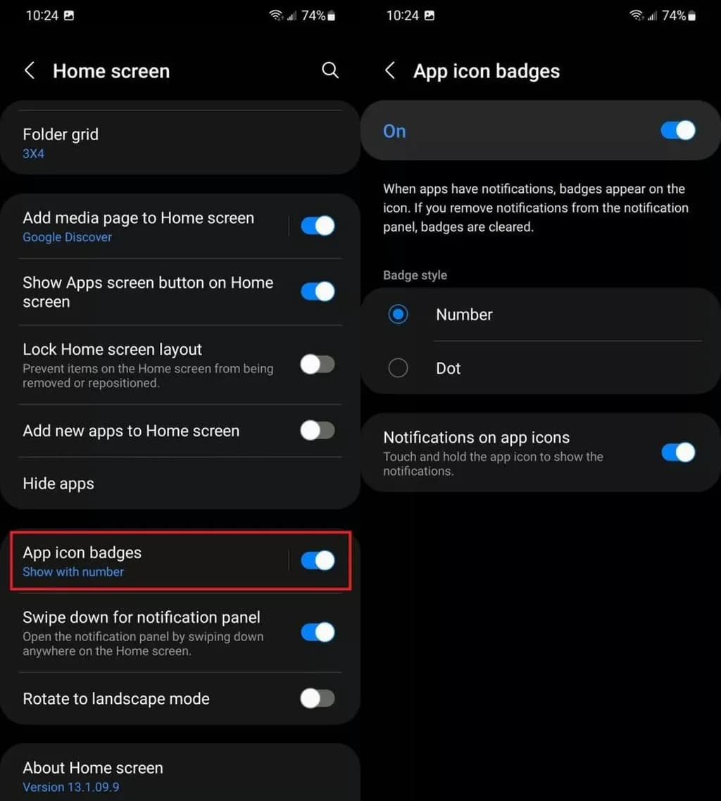 نشانگرهای آیکون اپلیکیشن‌ها (App icon badges) در وان‌یو‌آی