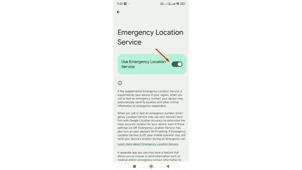 android Emergency Features