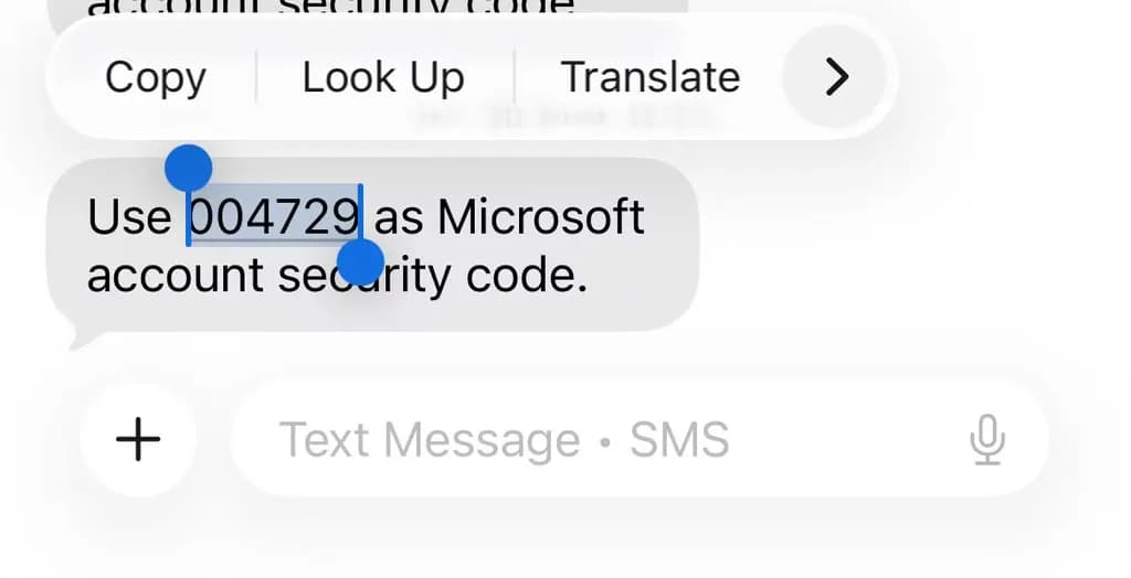 انتخاب متن iOS 26