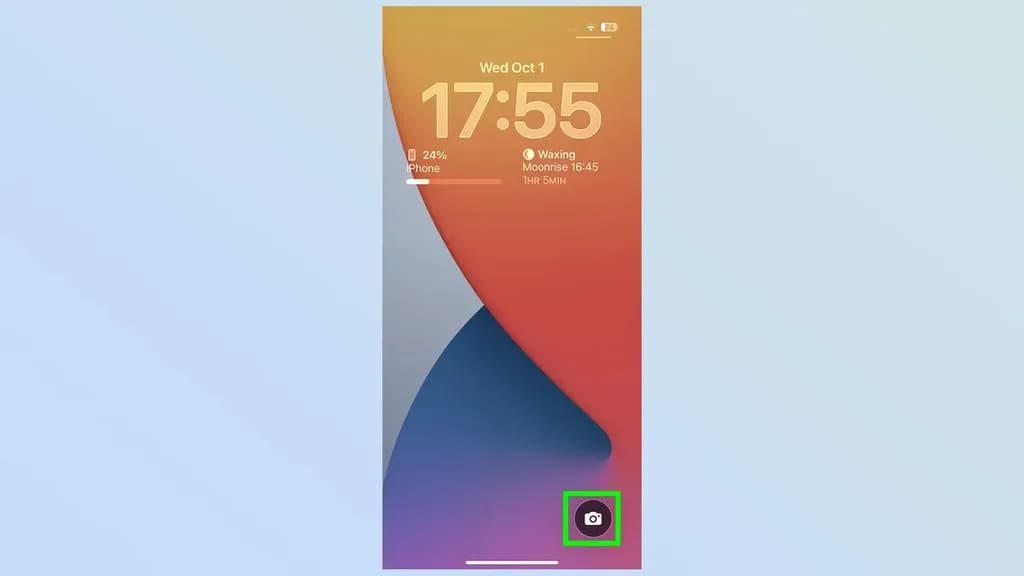 باز کردن برنامه دوربین