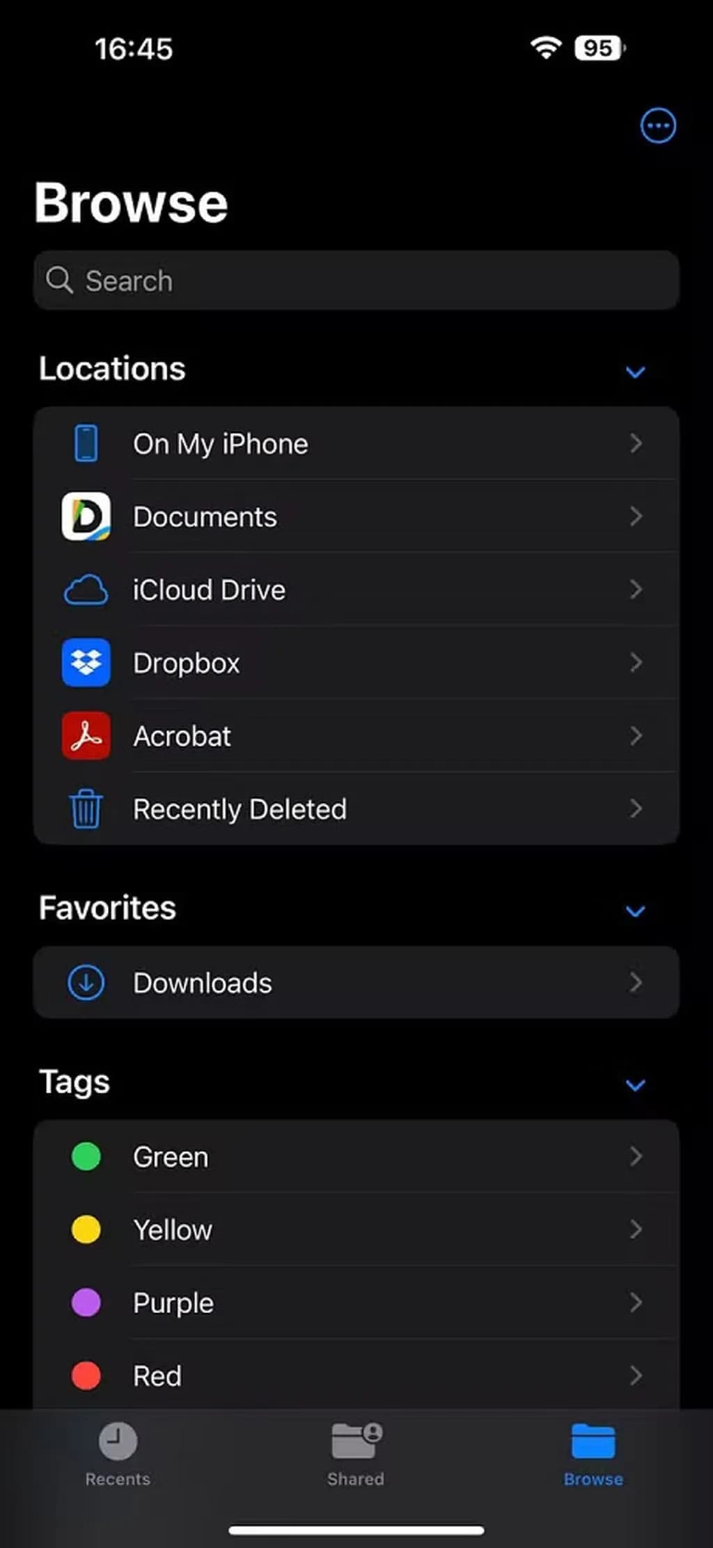 برنامه files ایفون