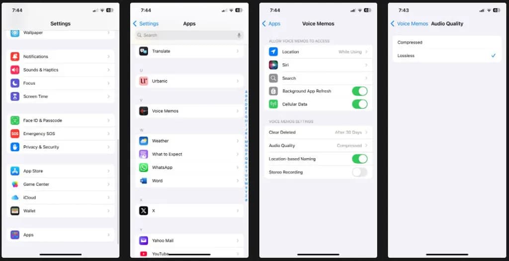 Voice Recordings on iPhone