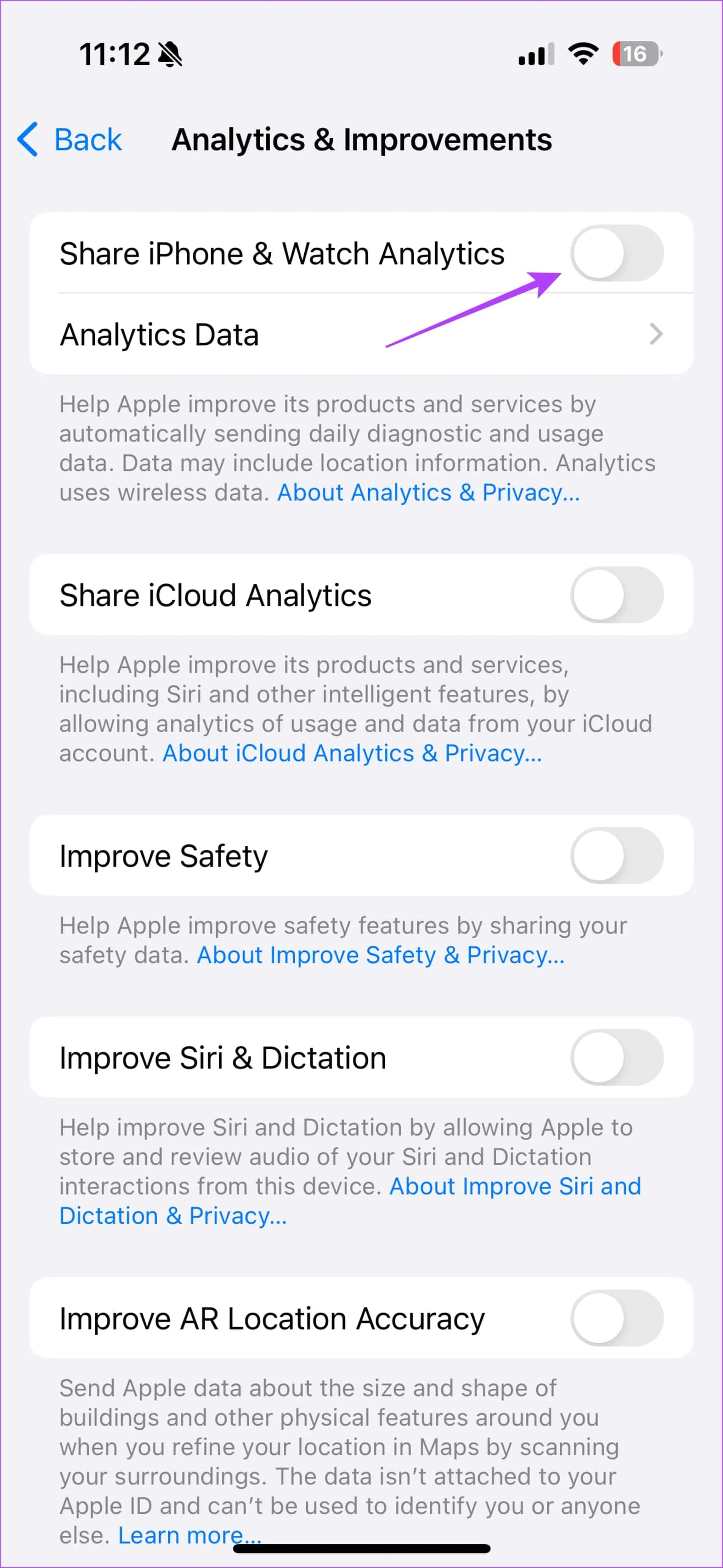 کنترل ردیابی اطلاعات توسط اپلیکیشن‌ها و ارتقای حریم خصوصی در آیفون