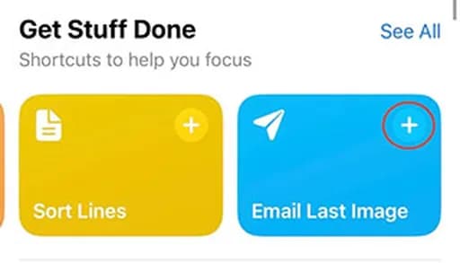 محیط اپلیکیشن Shortcuts