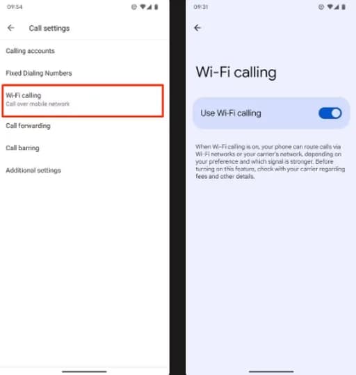 برقراری تماس و ارسال پیام از طریق اتصال وای‌فای