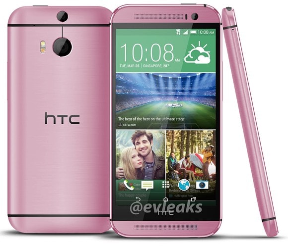 HTC One M8 را در رنگ صورتی ببنید