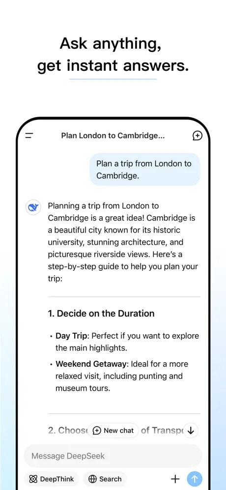 اپلیکیشن دیپ‌سیک