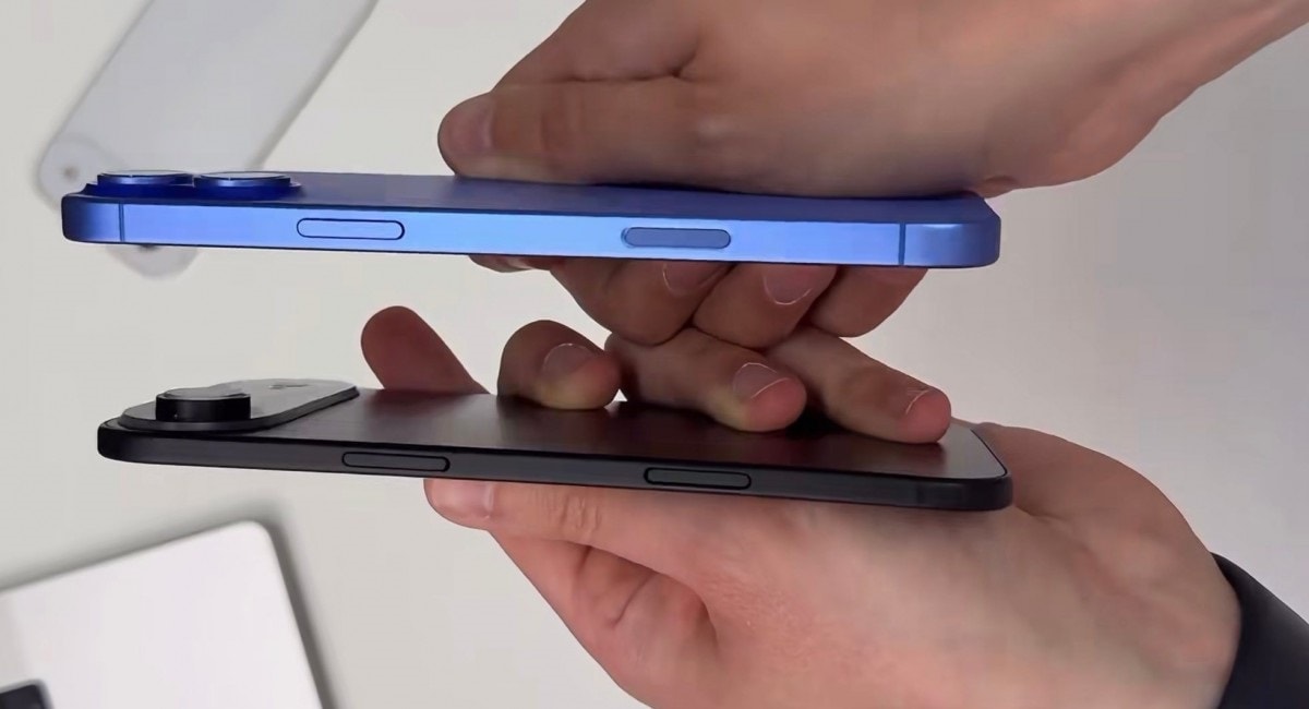 آيفون ۱۷ ایر در کنار آیفون ۱۶ پلاس