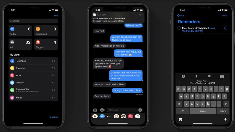 dark mode smartphone