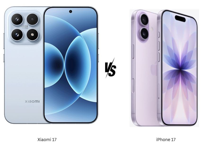 مقایسه شیائومی ۱۷ و آیفون ۱۷