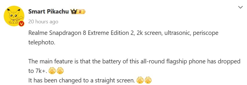 مشخصات فنی ریلمی جی تی ۸ پرو