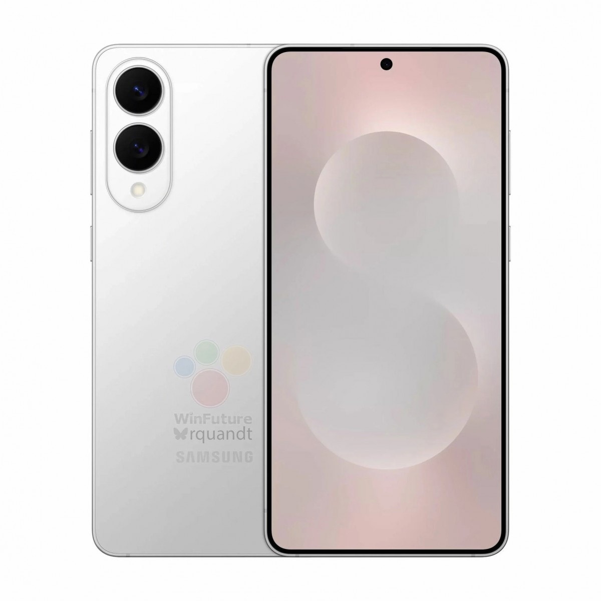 رندر رنگ سفید گلکسی S25 اج