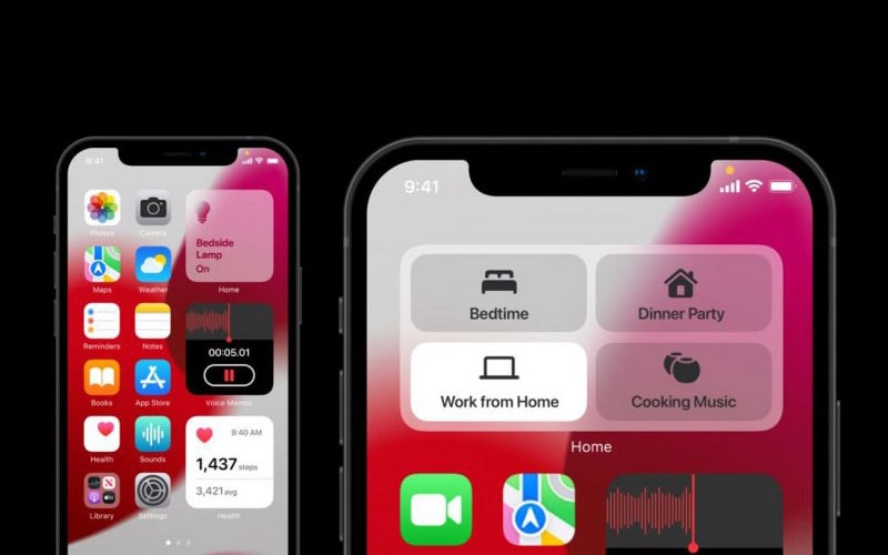 ویجت‌های تعاملی در طرح مفهومی آی او اس 16