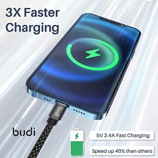 کابل شارژ کنفی USB به لایتنینگ بودی مدل DC206L20B-1