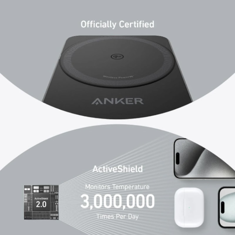 شارژر بی سیم 15 وات انکر مدل MagGo Wireless Charging B2557-4