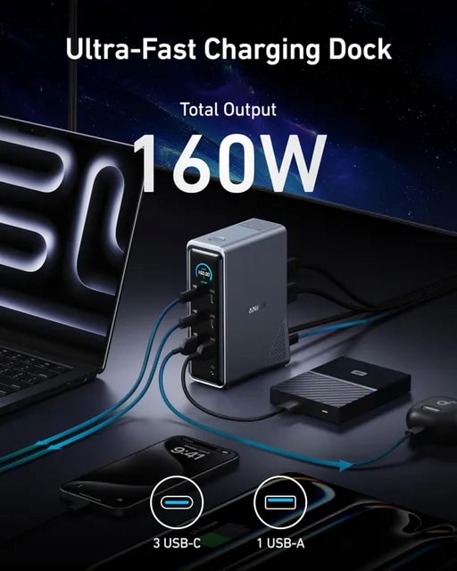 هاب شارژ‌ 160 وات 14 پورت انکر مدل A83B6-2