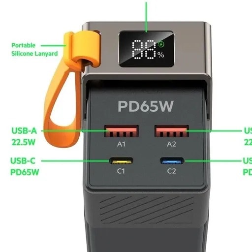 پاوربانک 65 وات بودی مدل PB810B ظرفیت 30000 میلی‌آمپر-1