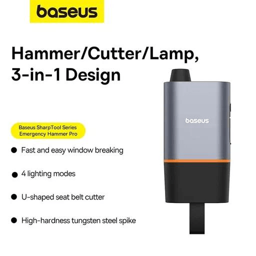 چکش اضطراری باسئوس مدل SharpTool Series Emergency Hammer Pro-6