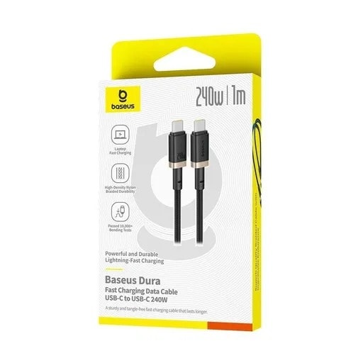 کابل شارژ USB-C به USB-C باسئوس مدل Dura Series-1
