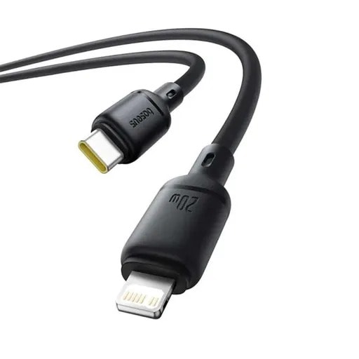 کابل شارژ USB-C به لایتنینگ باسئوس مدل Silky Series-1