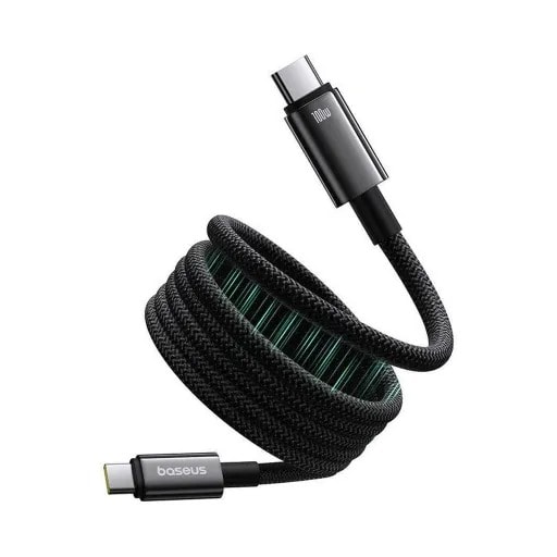 کابل شارژ USB-C به USB-C باسئوس مدل Tungsten Gold-0