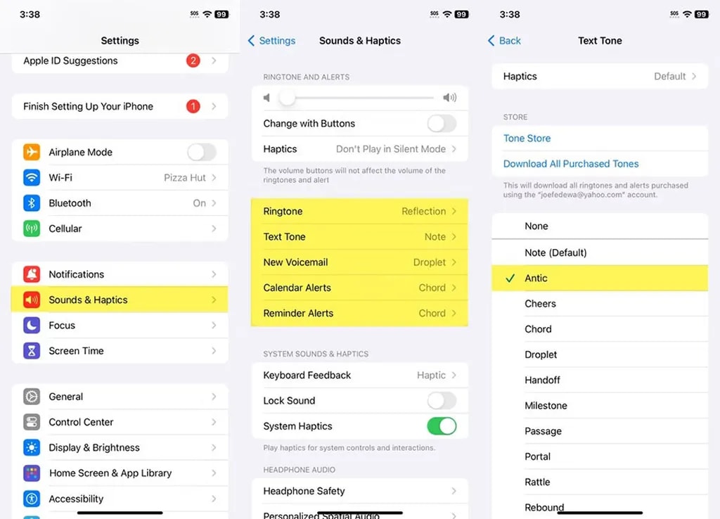 صدای نوتیفیکیشن آیفون