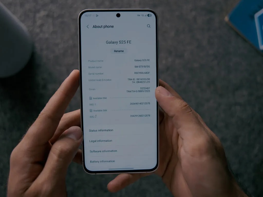 مشحصات گوشی گلکسی S25 FE