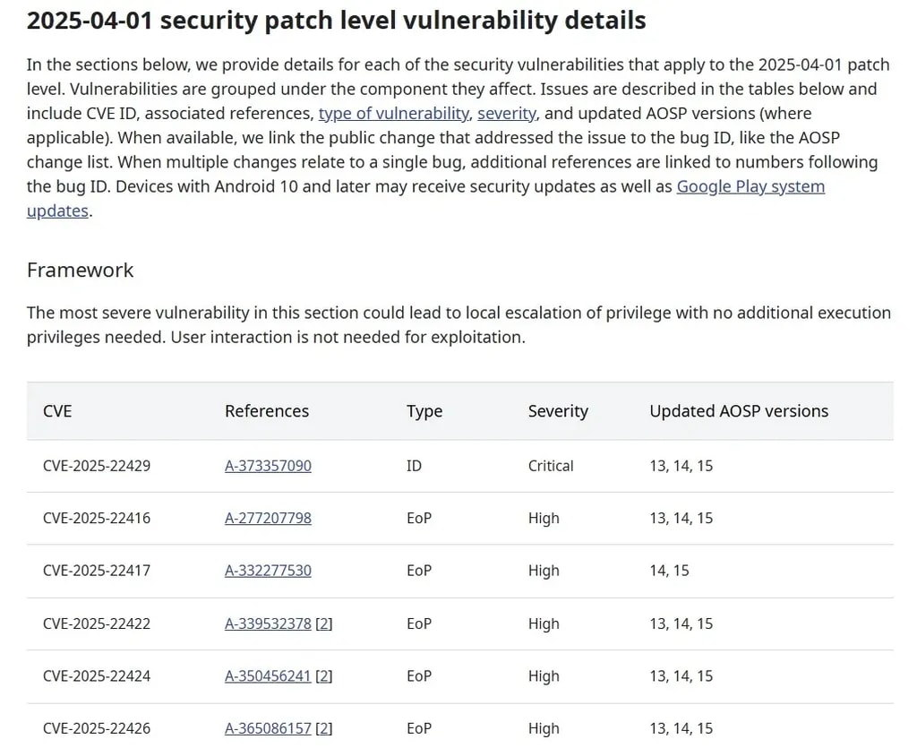 اعلامیه رسمی گوگل