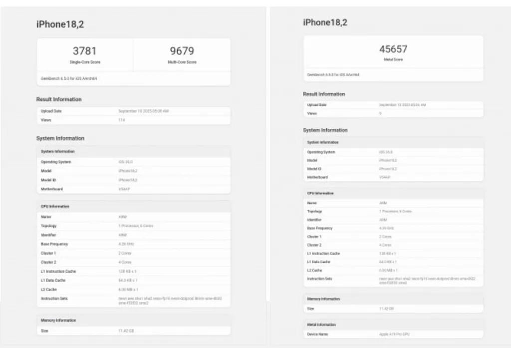 بنچمارک آیفون ۱۷ پرو مکس