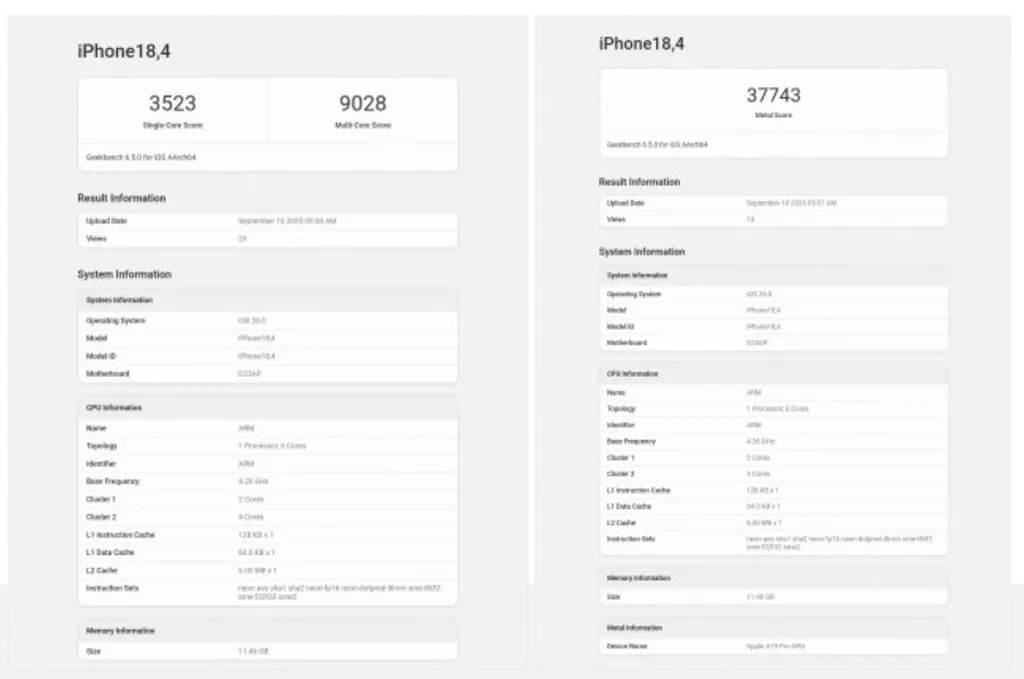 بنچمارک آیفون ایر