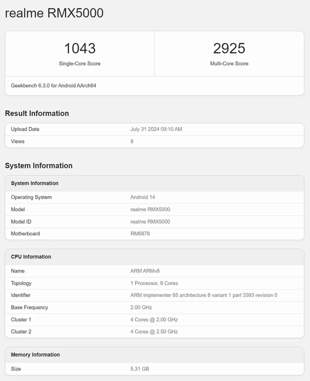 بنچمارک ریلمی ۱۳ پلاس