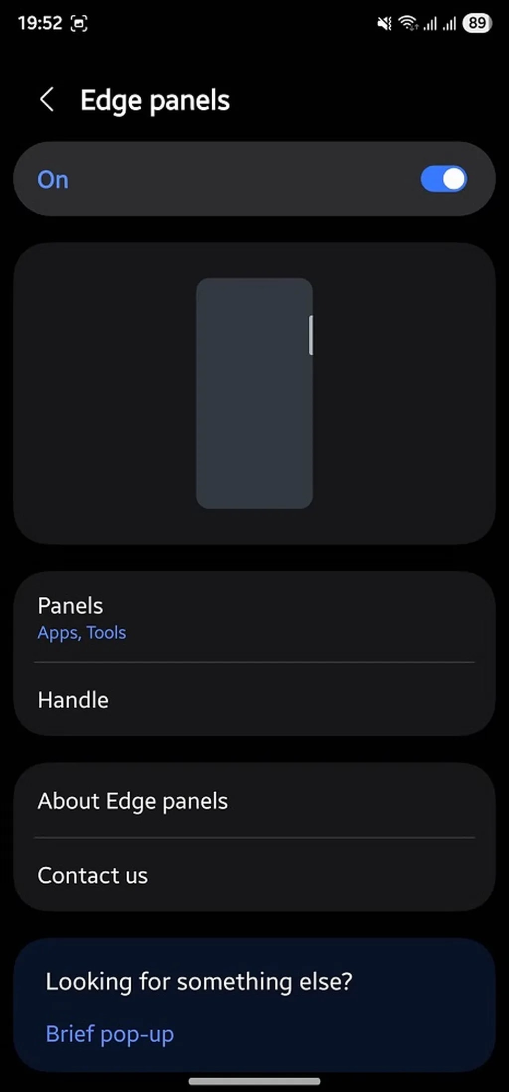 قابلیت edge panel
