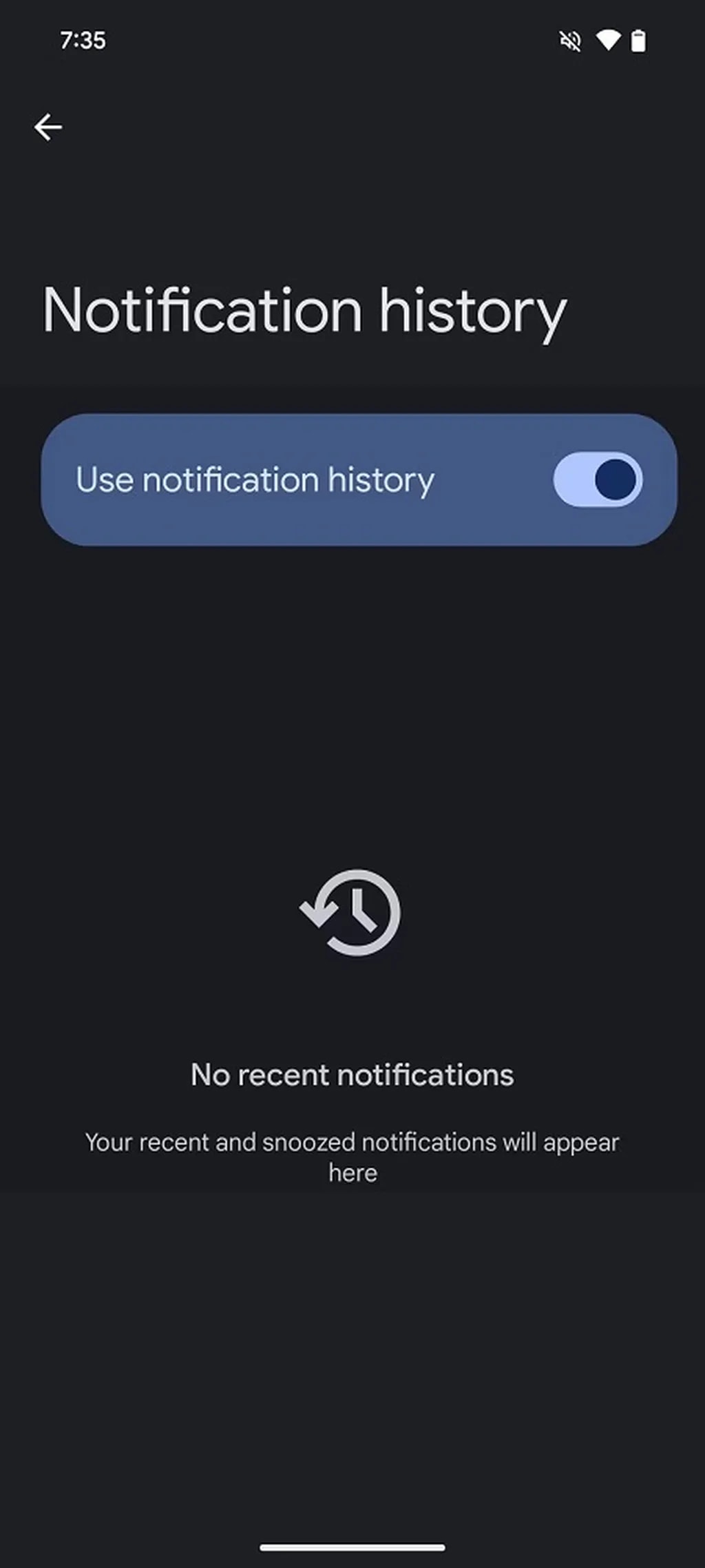 قابلیت notification history
