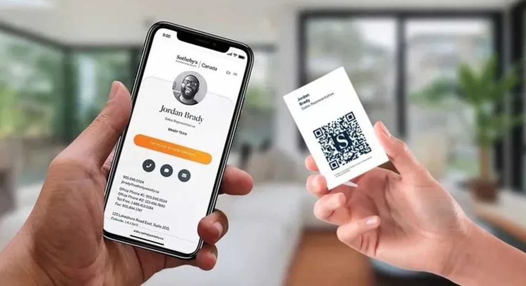 کارت ویزیت دیجیتال با کیو آر کد