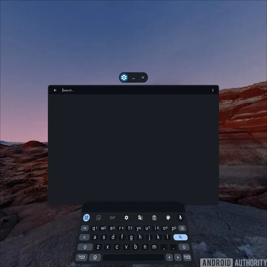 صفحه کلید Android XR