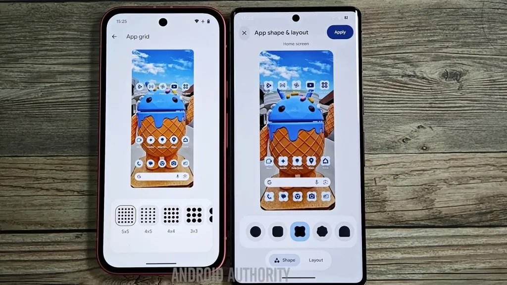 تغییر آیکن‌ها اندروید ۱۶