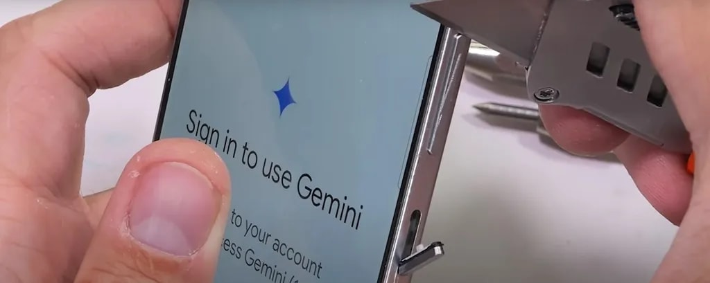 تست مقاومت گلکسی S25 اج