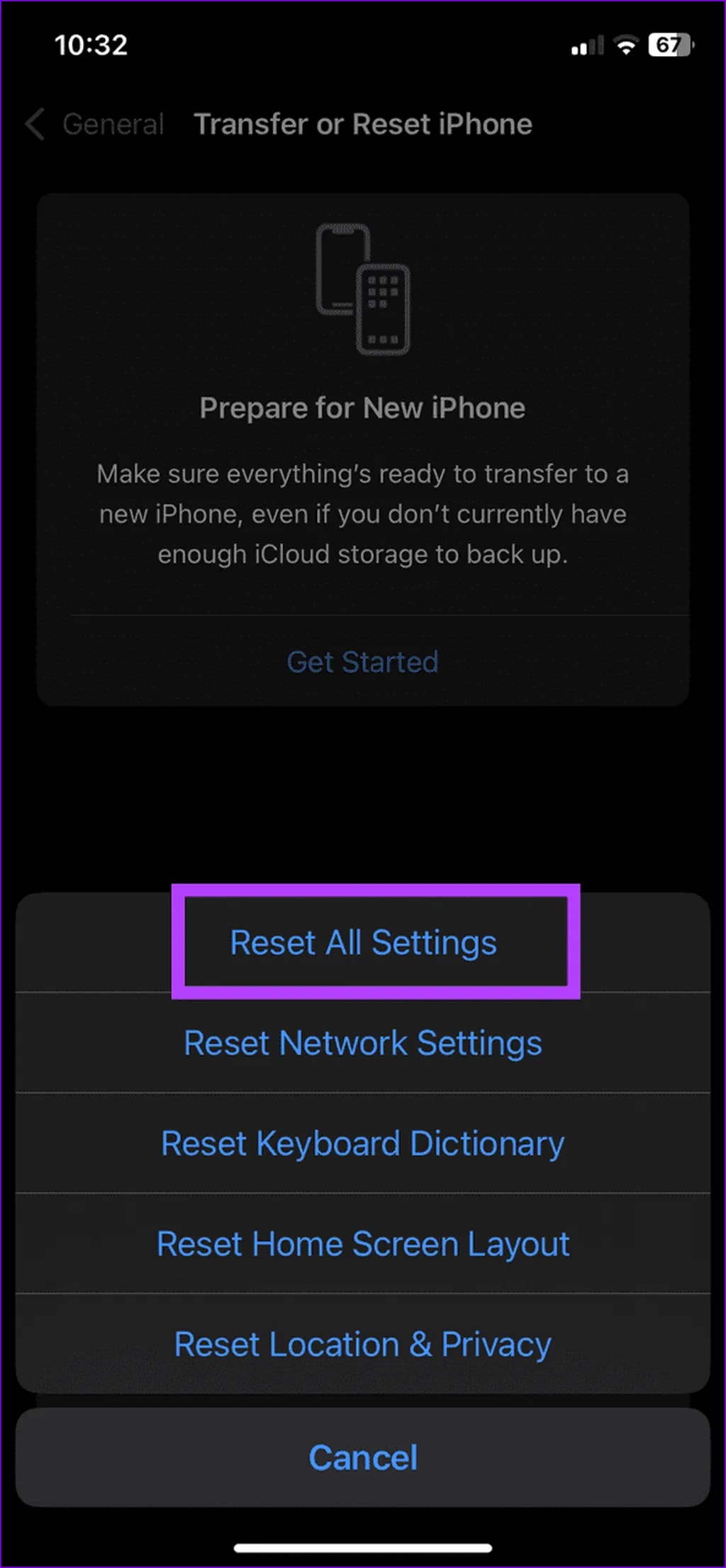 ریست کامل تنظیمات آیفون
