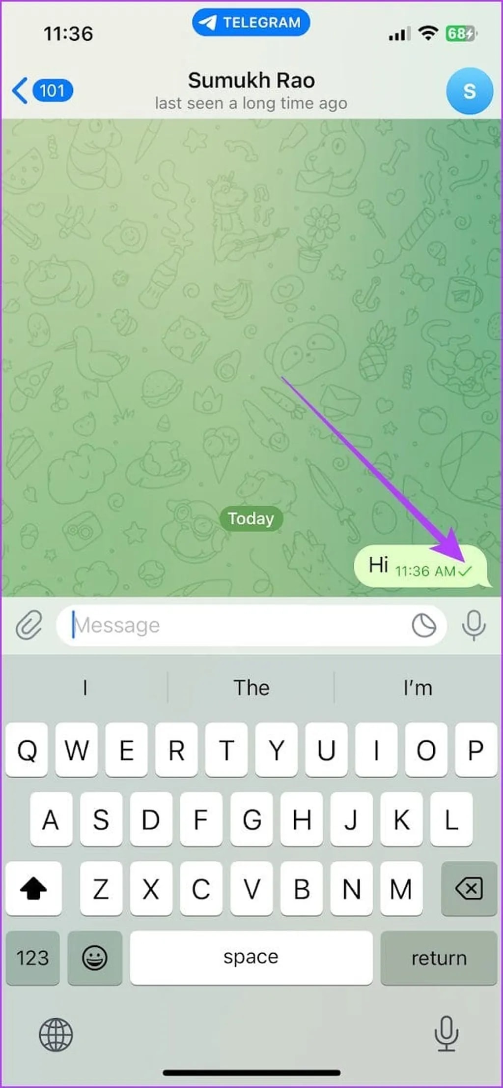 روش اول تشخیص مسدود شدن در تلگرام