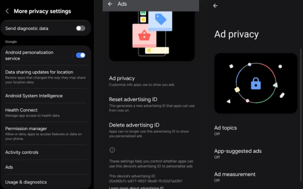 غیرفعال‌سازی ردیابی تبلیغاتی