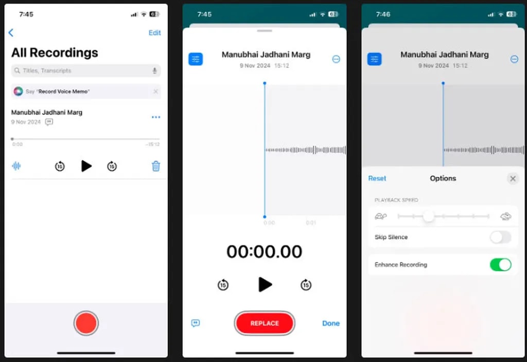 Voice Recordings on iPhone
