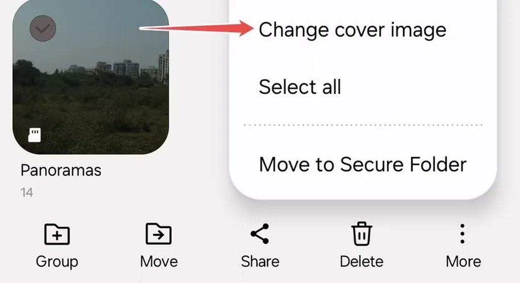 انتخاب تصویر دلخواه برای جلد آلبوم‌ها