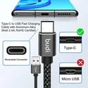 کابل فست شارژ کنفی USB به ‌USB-C بودی مدل DC206T30B-2