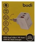 شارژر دیواری 65 وات بودی مدل AC352EW-3